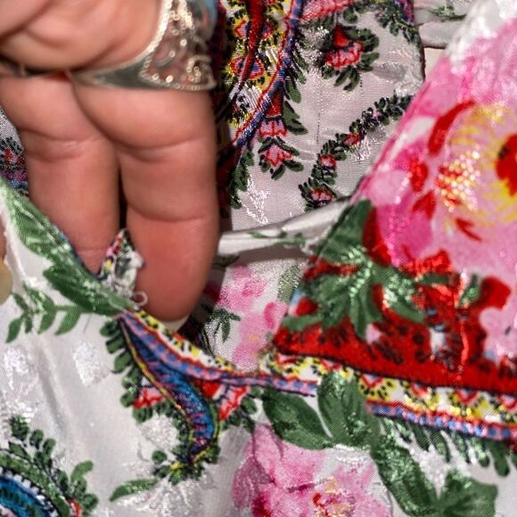 VTG (M/L) Erika Taylor Intimates Paisley Colorful Chemise - Picture 7 of 7